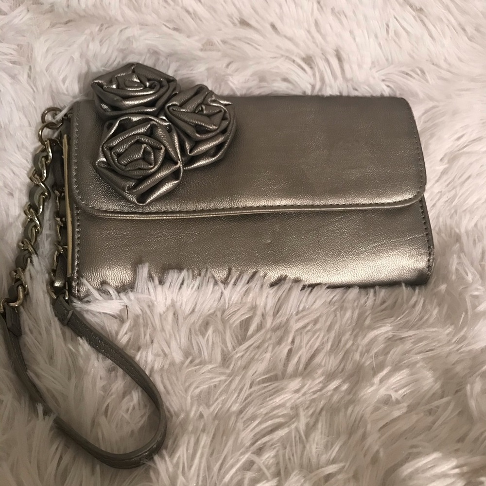 Steve Madden silver clutch/wallet